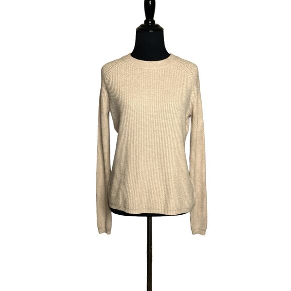 Tahari beige cream crew neck long sleeves sweater size XS - Picture 14 of 14